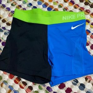 Multi Color Nike Pro Shorts